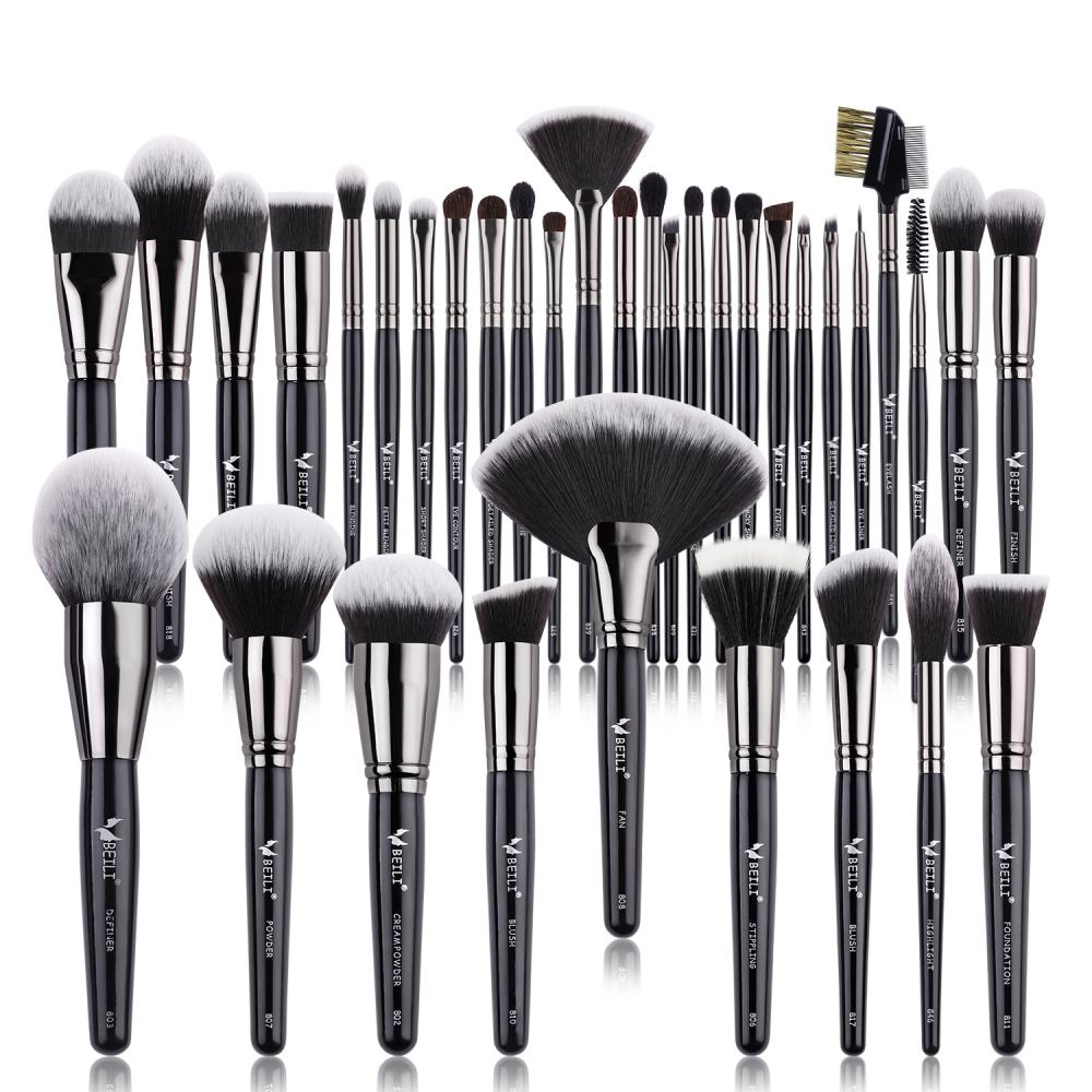 35pcs natural hair Full makeup brush set